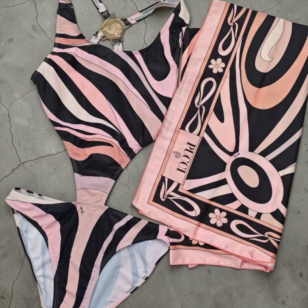 Mingzhu Resort One-Piece & Scarf